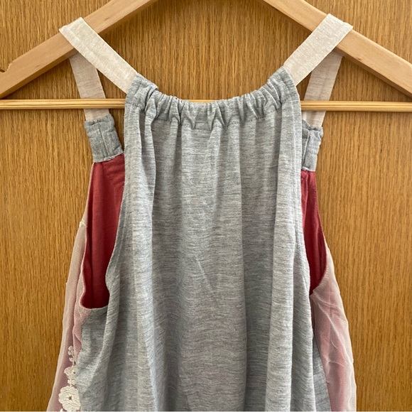 Layered Floral Mesh Lace Tank Top - Size S - Picture 9 of 16